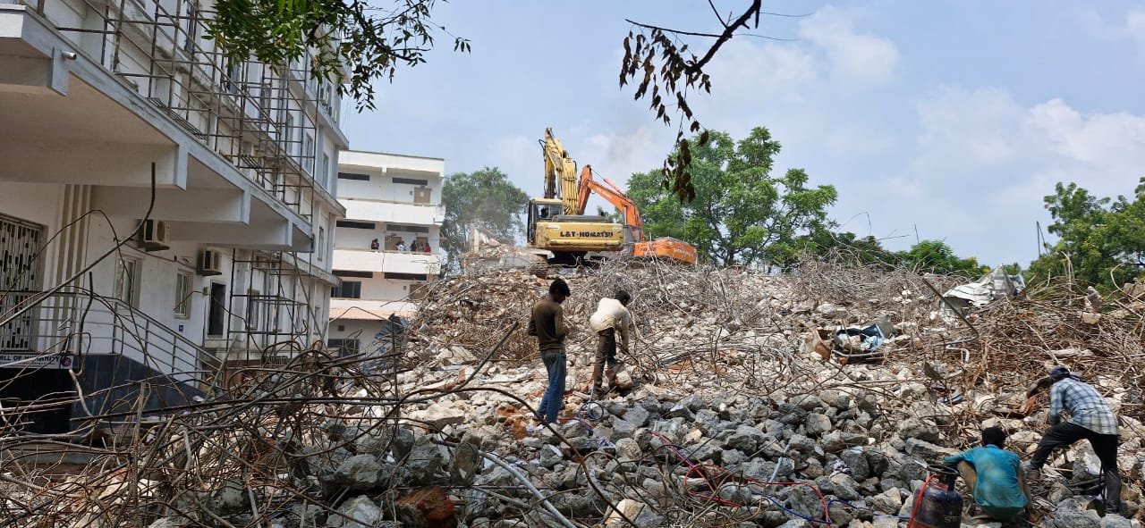 MS Demolishers site clearance work in Vijayawada